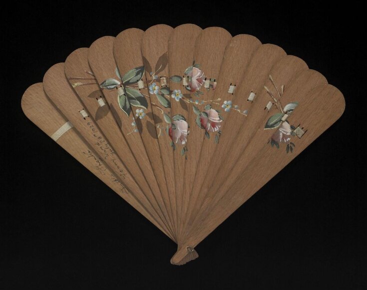 Wooden fan, belonging to actress Fanny Ward top image