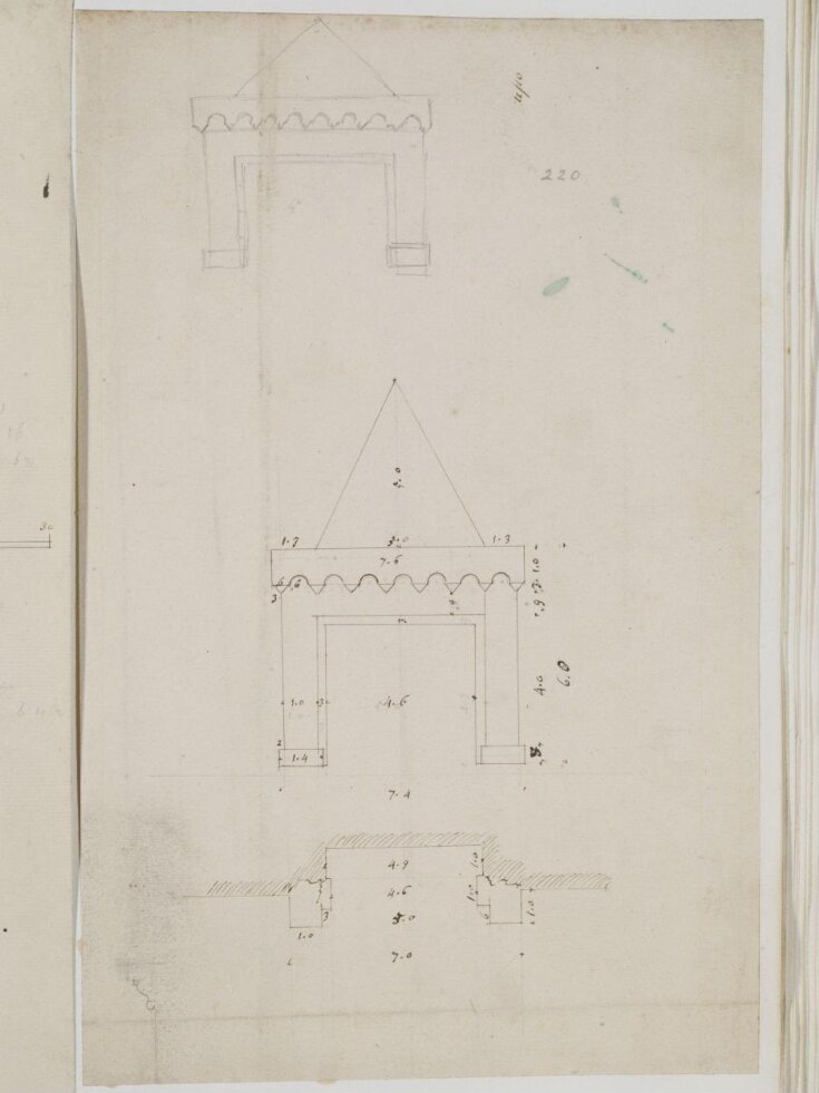 Plan and elevation of a chimney piece for an unidentified project top image