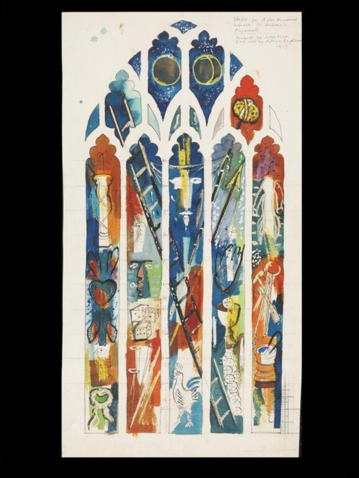 Design for the Astor Memorial Window, John Piper, circa 1957