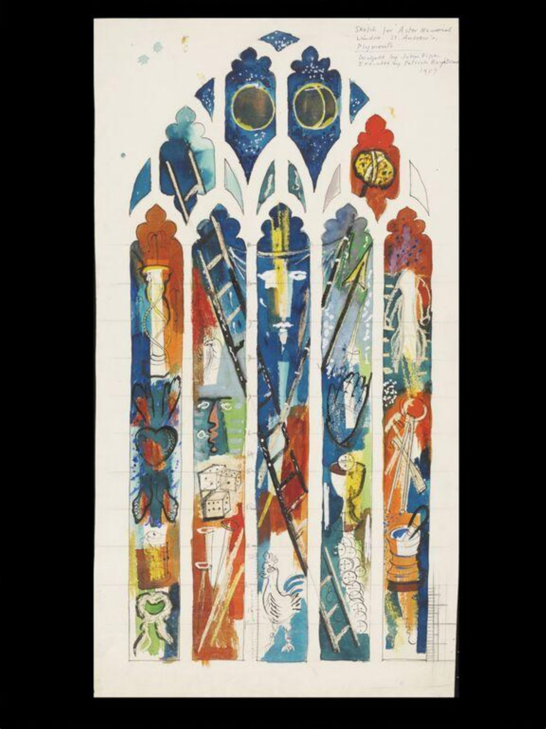 Design for the Astor Memorial Window, John Piper, circa 1957