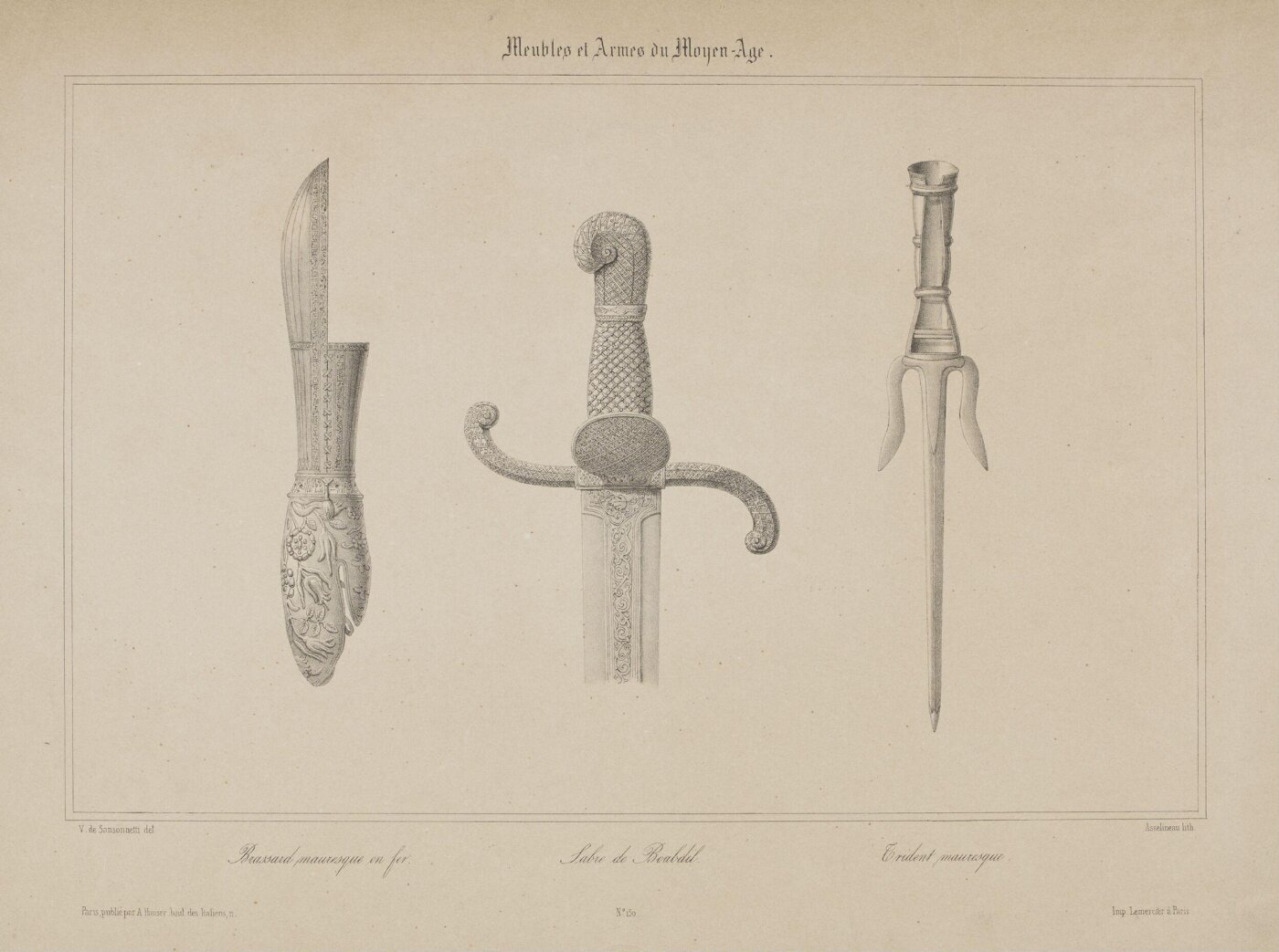 Asselineau, Armes et Armures, Meubles, etc., du Moyen-Age et de la Renaissance