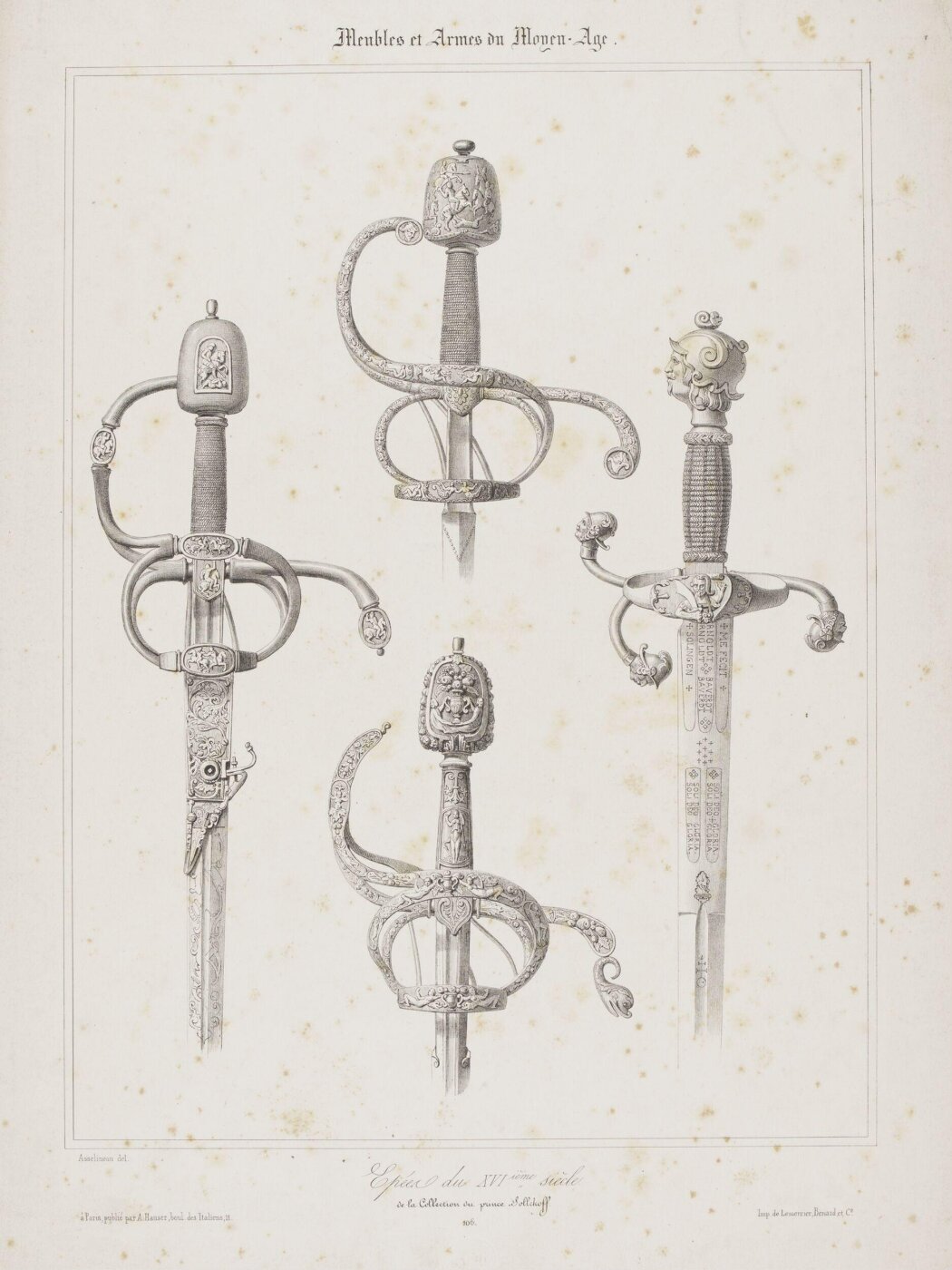 Asselineau, Armes et Armures, Meubles, etc., du Moyen-Age et de la Renaissance