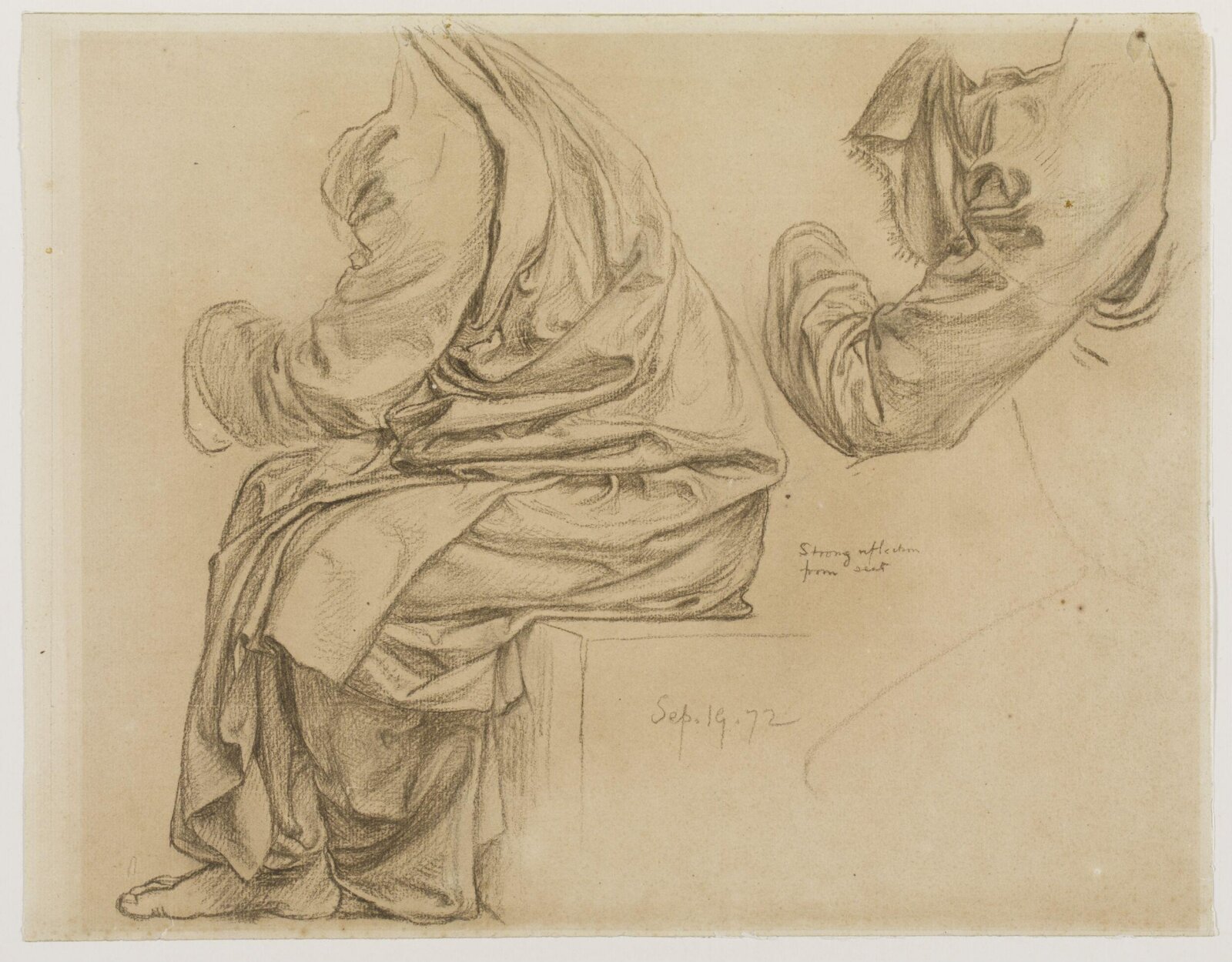 Strong reflection from seat, Edward John Poynter, 19 September 1872