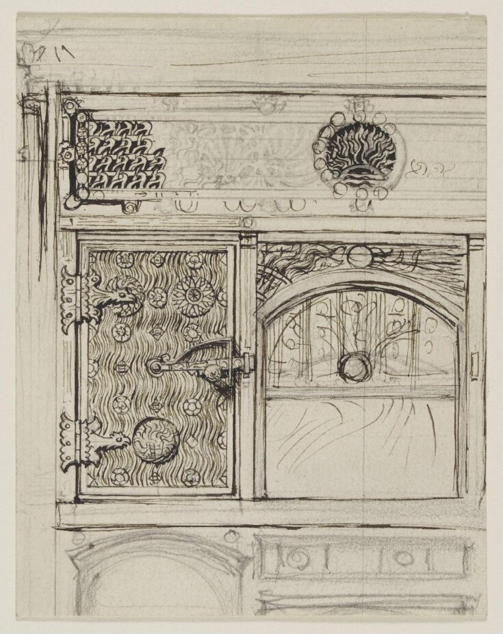 Design for an Iron Grill, South Kensington Museum top image