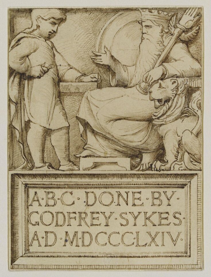 Frontispiece of 1 of 28 designs for an alphabet used for tiles in the South Kensington Museum's Centre Refreshment Room and Ceramic Gallery top image