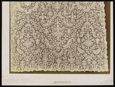 Portion of a tablier of Pillow Lace.  Flemish.  Commencement of 18th century