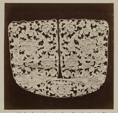 Collar, with border and ends of needlpoint lace.  Venetian.  17th century