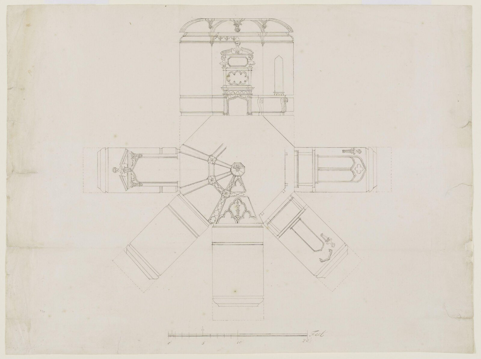 Drawing, William Kent, ca. 1730-1735