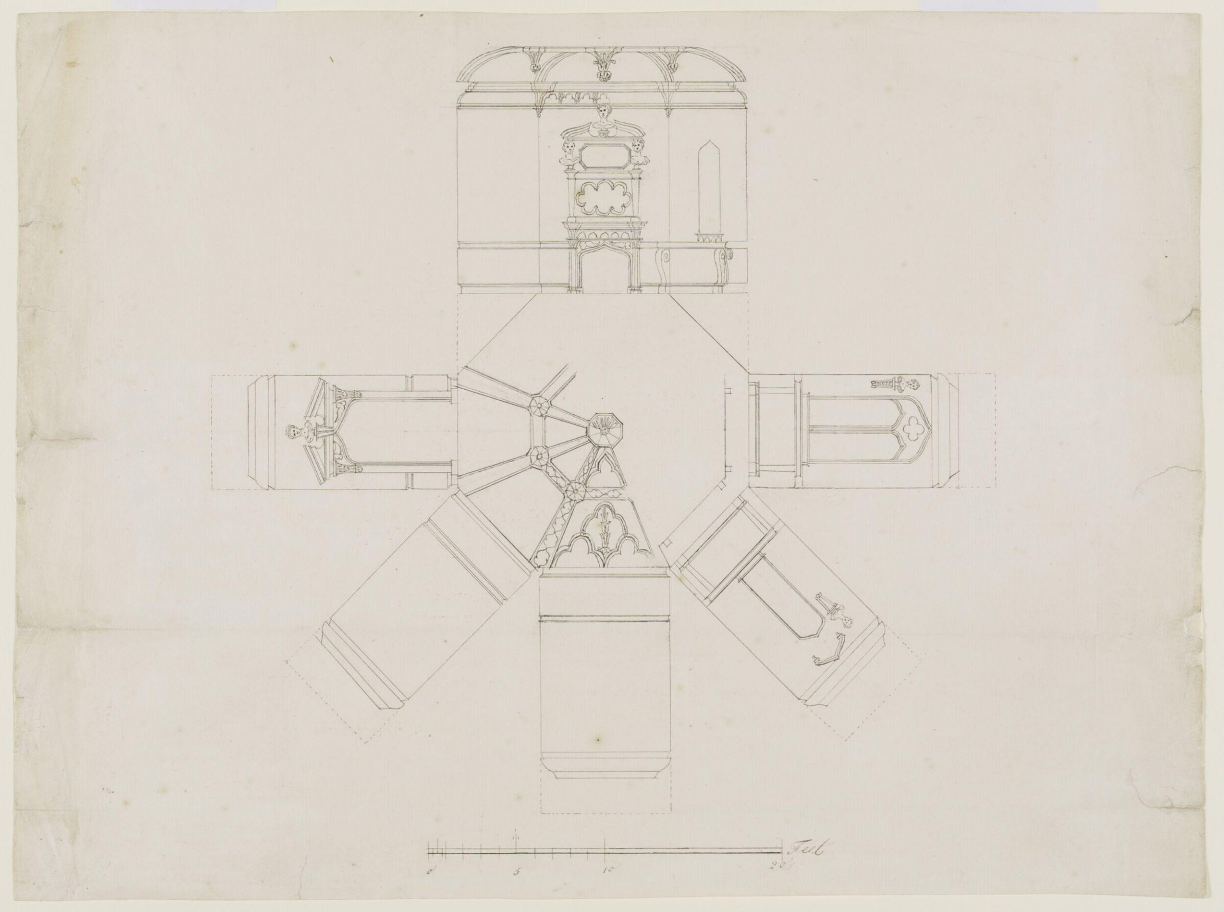 Drawing, William Kent, ca. 1730-1735