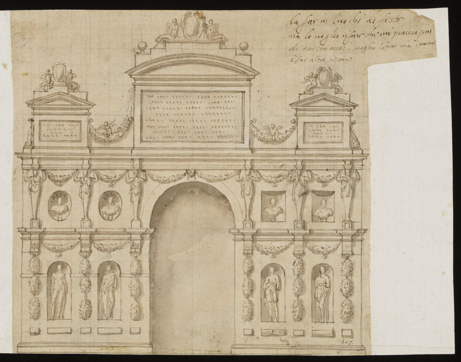 Study for a facade, late 18th century