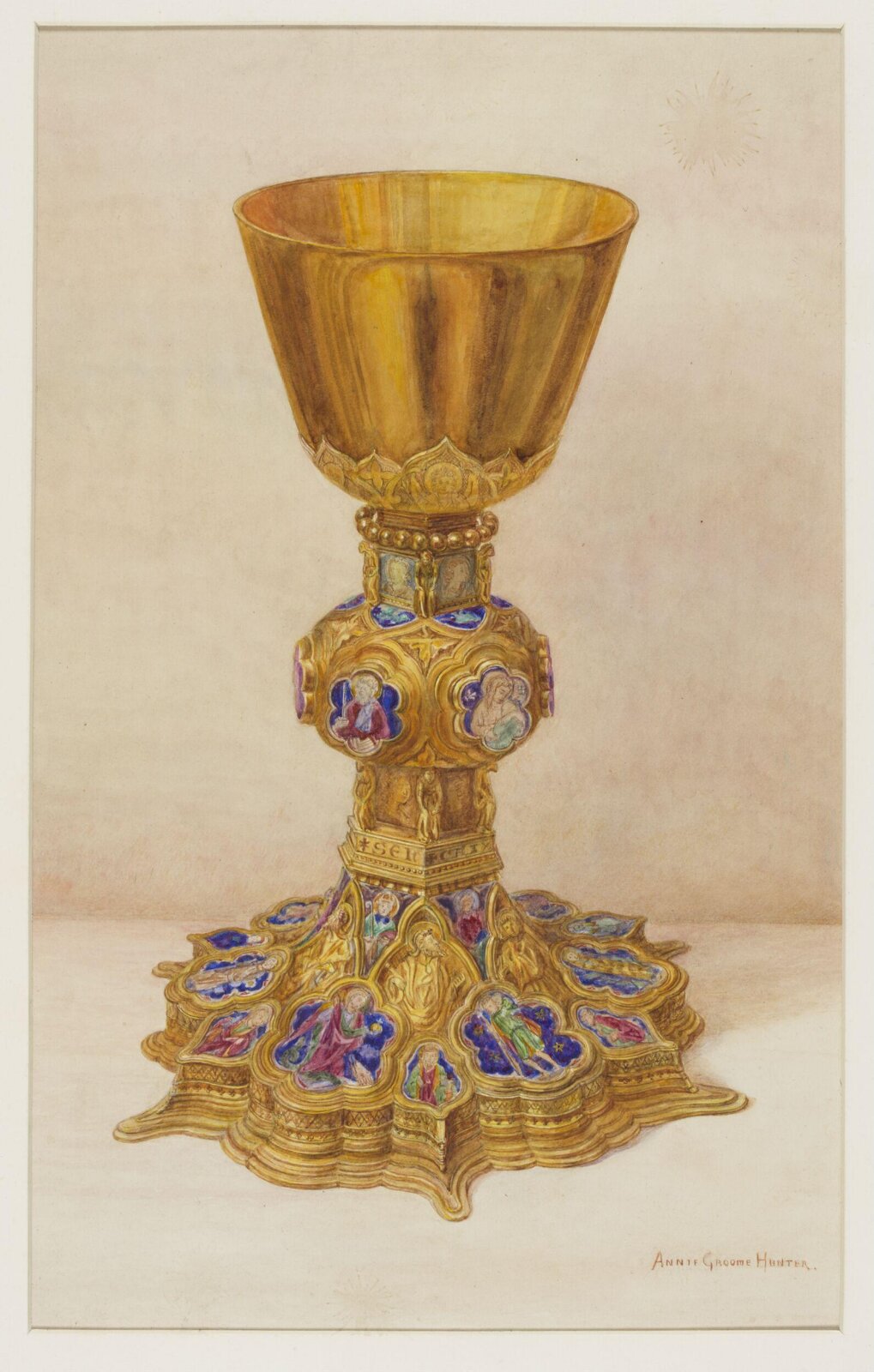Watercolour drawing, Annie Hunter, early 20th century