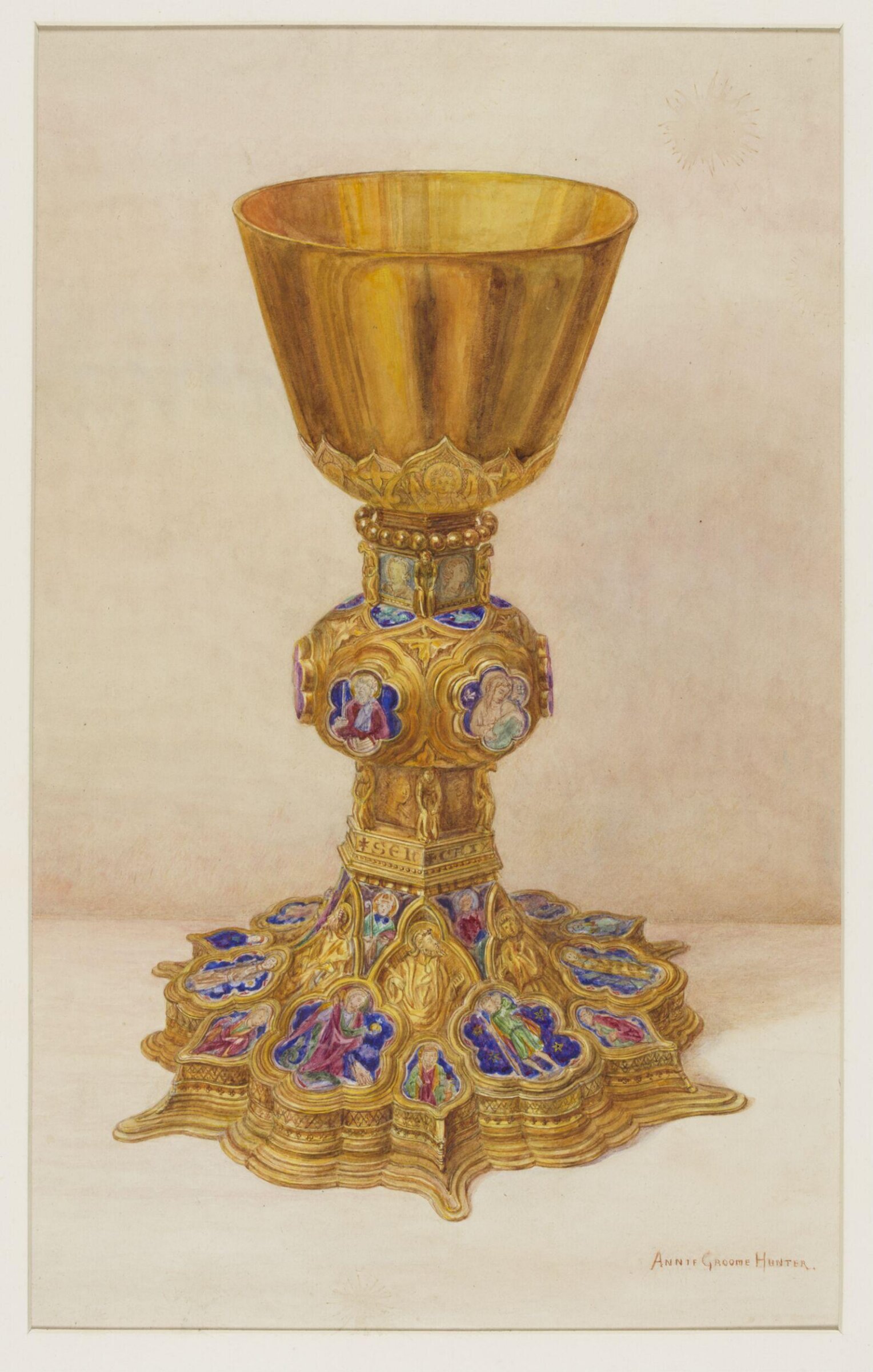 Watercolour drawing, Annie Hunter, early 20th century