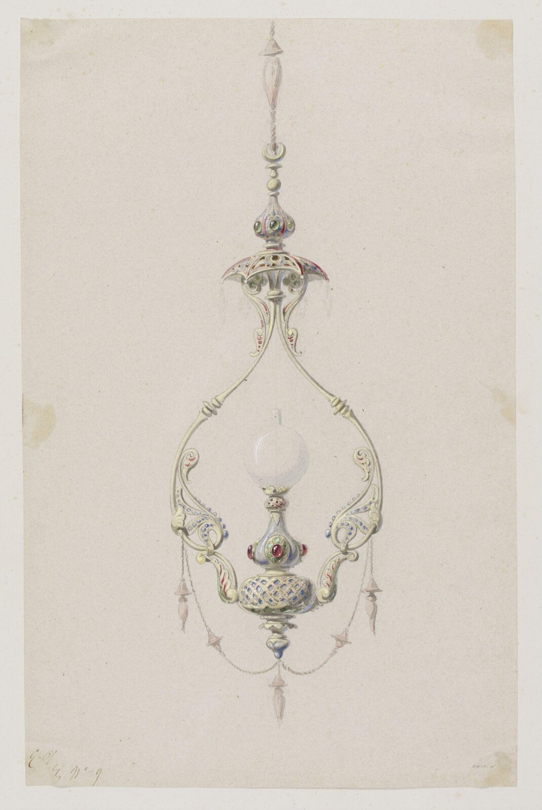 Drawing, Eugene Vittoz, mid 19th century