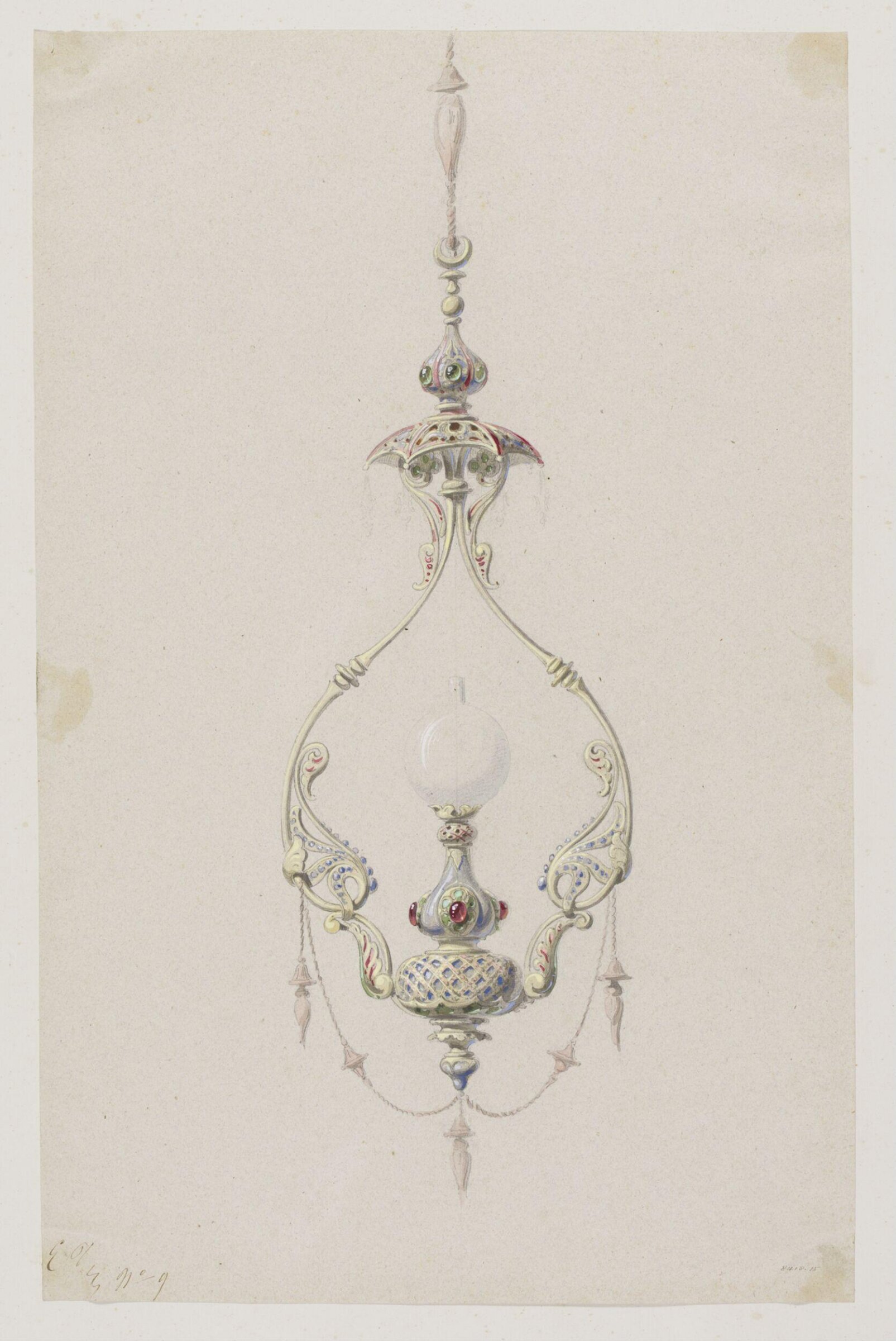 Drawing, Eugene Vittoz, mid 19th century