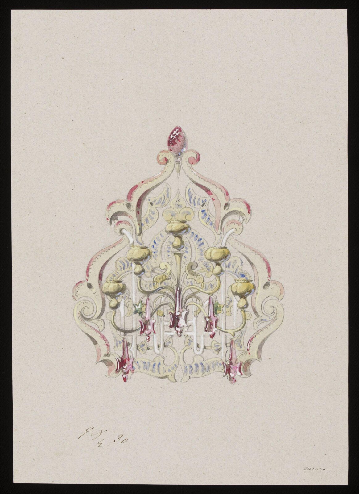 Drawing, Eugene Vittoz, mid 19th century
