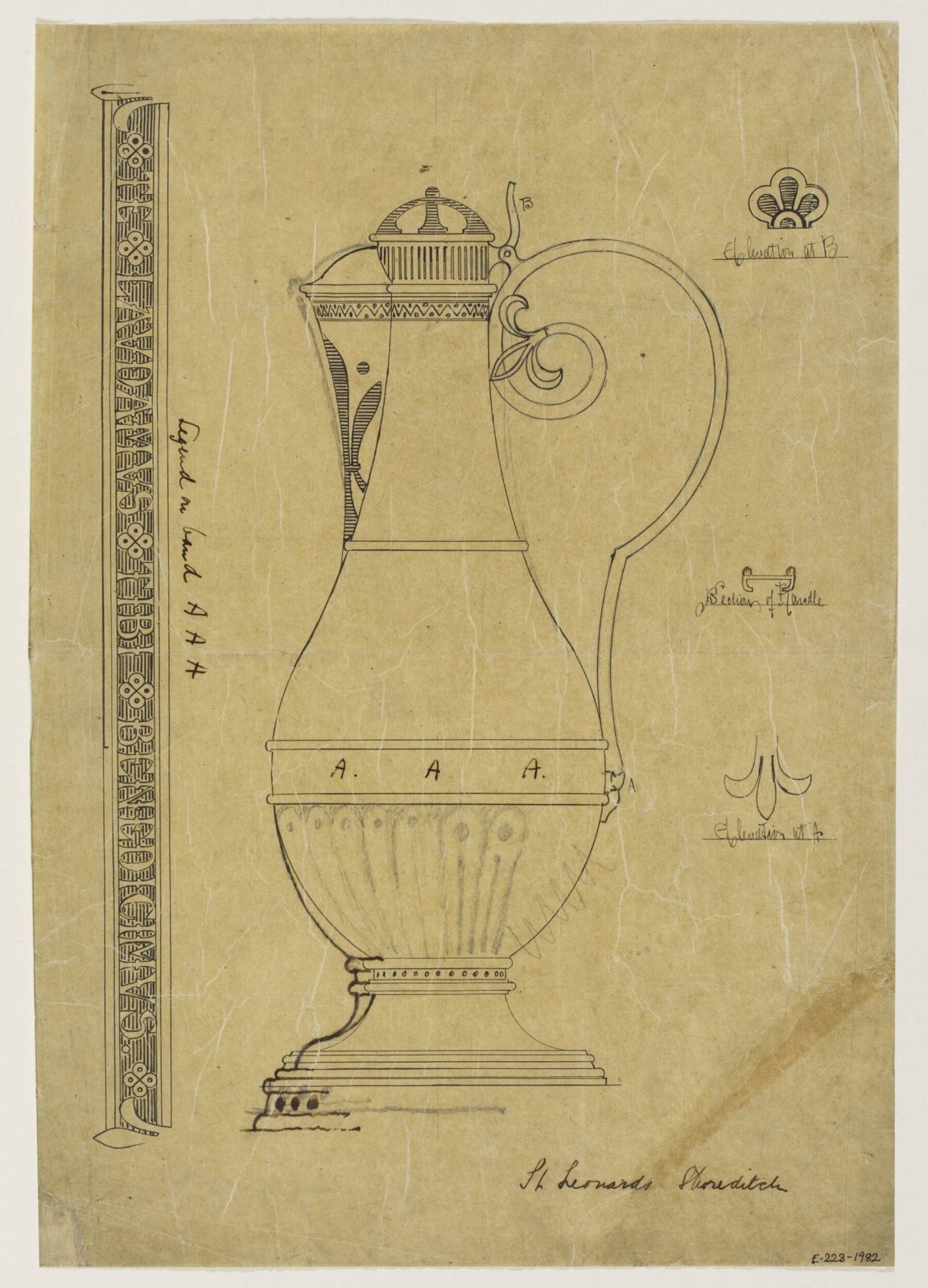 Drawing, William Butterfield, 1870