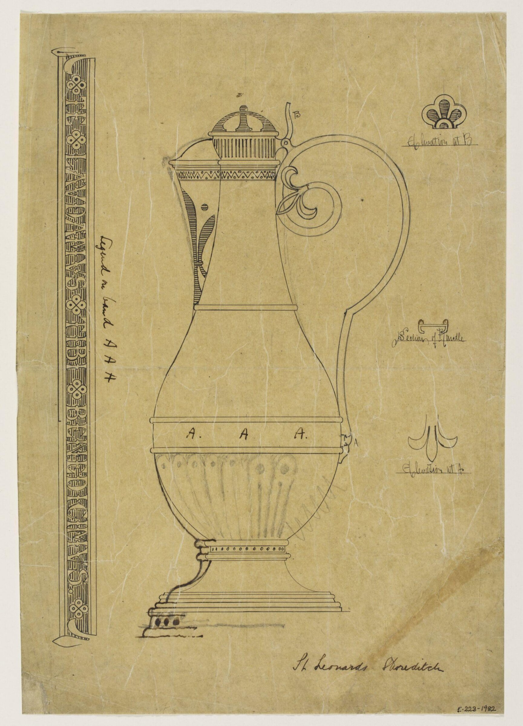 Drawing, William Butterfield, 1870