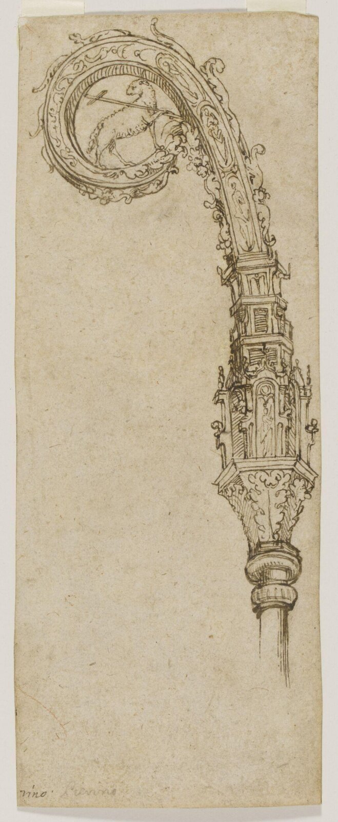 Design for a crozier, Mid 16th century