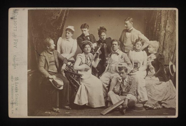 Studio photograph of the cast of Walker, London by J.M. Barrie, Toole's Theatre, 25th February 1892 top image