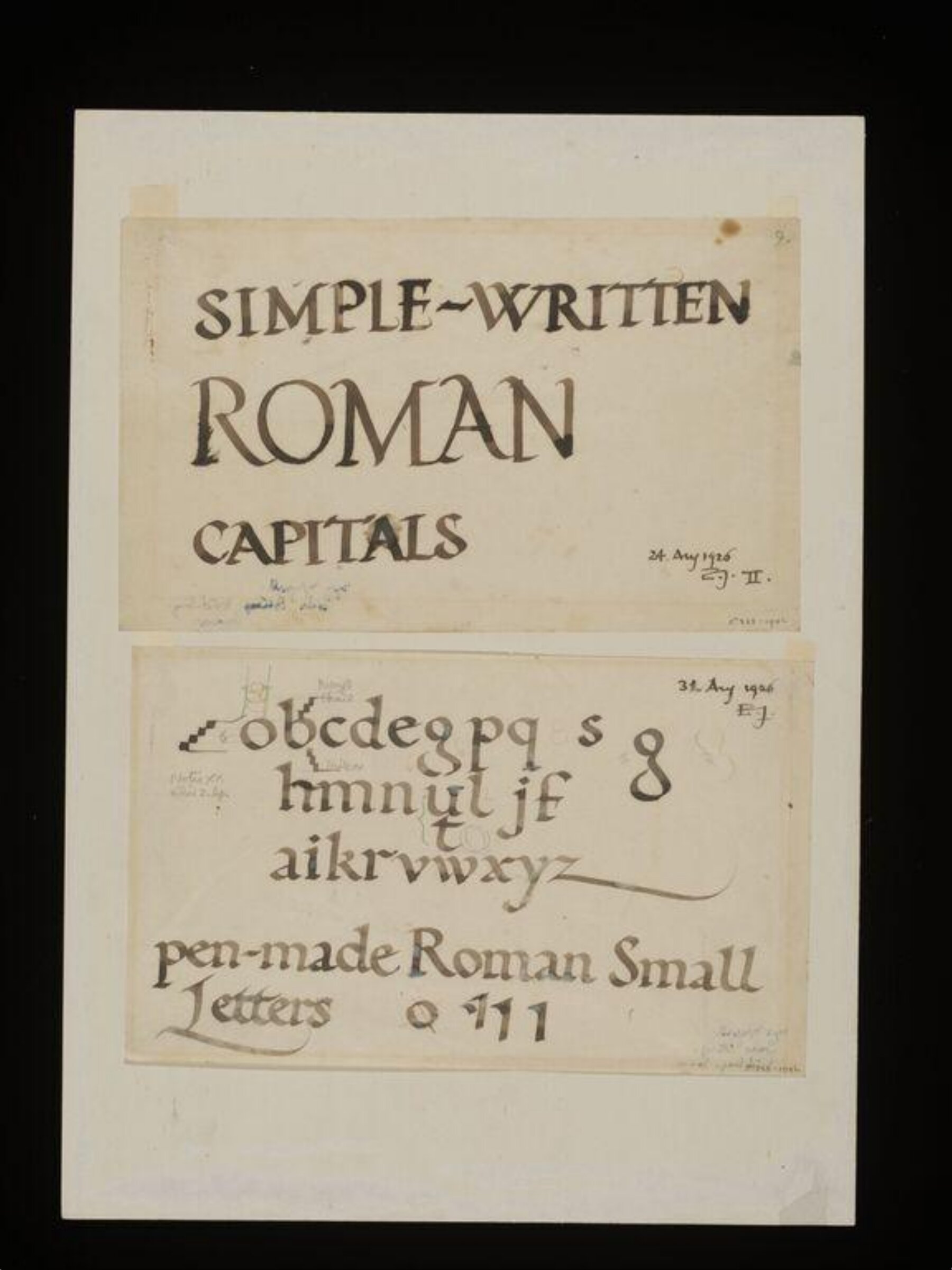 The formation of the Roman alphabet, Edward Johnston, 1926