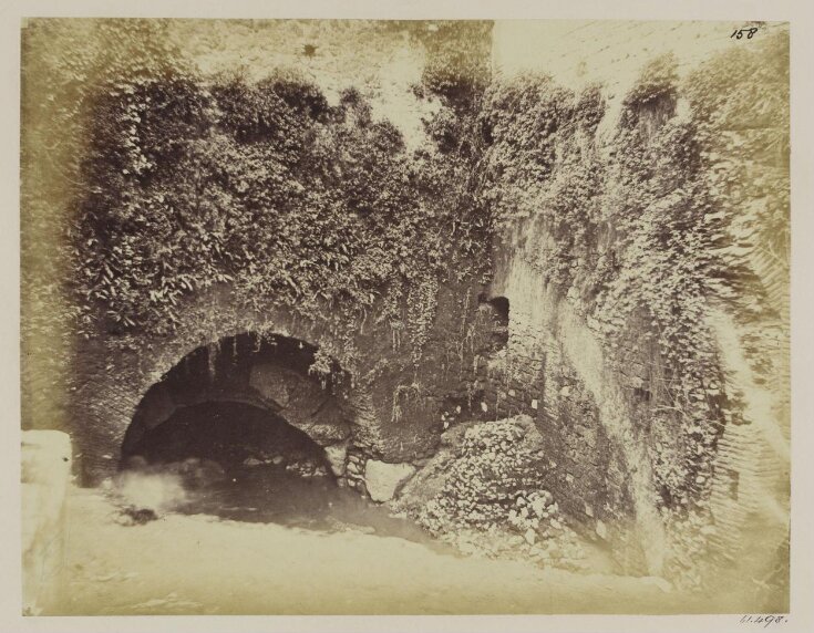 The Tiber, Cloaca Maxima - Interior near the Arch of Janus, The stone arch appears to be original, B.C. 533 (?), or B.C. 390 (?). [Livii Hist., i. 56, and v. 55.] The Brick Arches are of the time of Agrippa, B.C. 21. top image