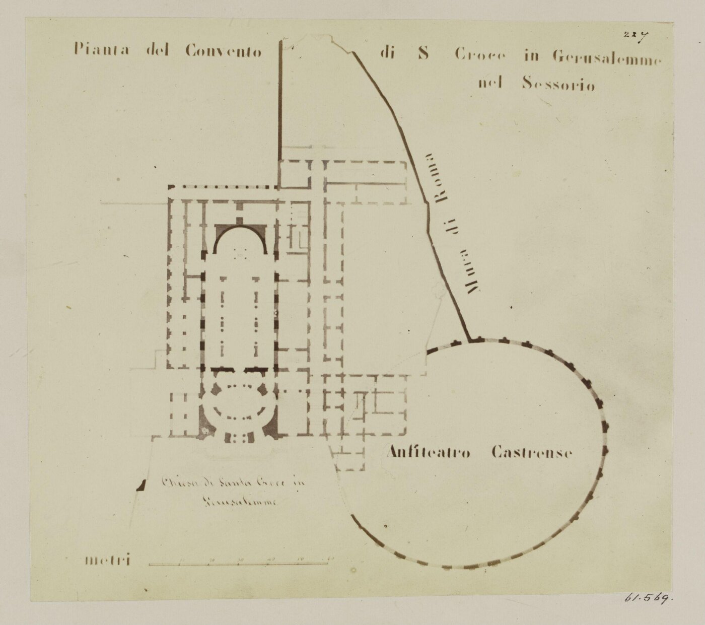 Parker, John Henry, Church of S. Croce in Gerusalemme, A.D. 975. Plan of the Crypt in the Monastery.