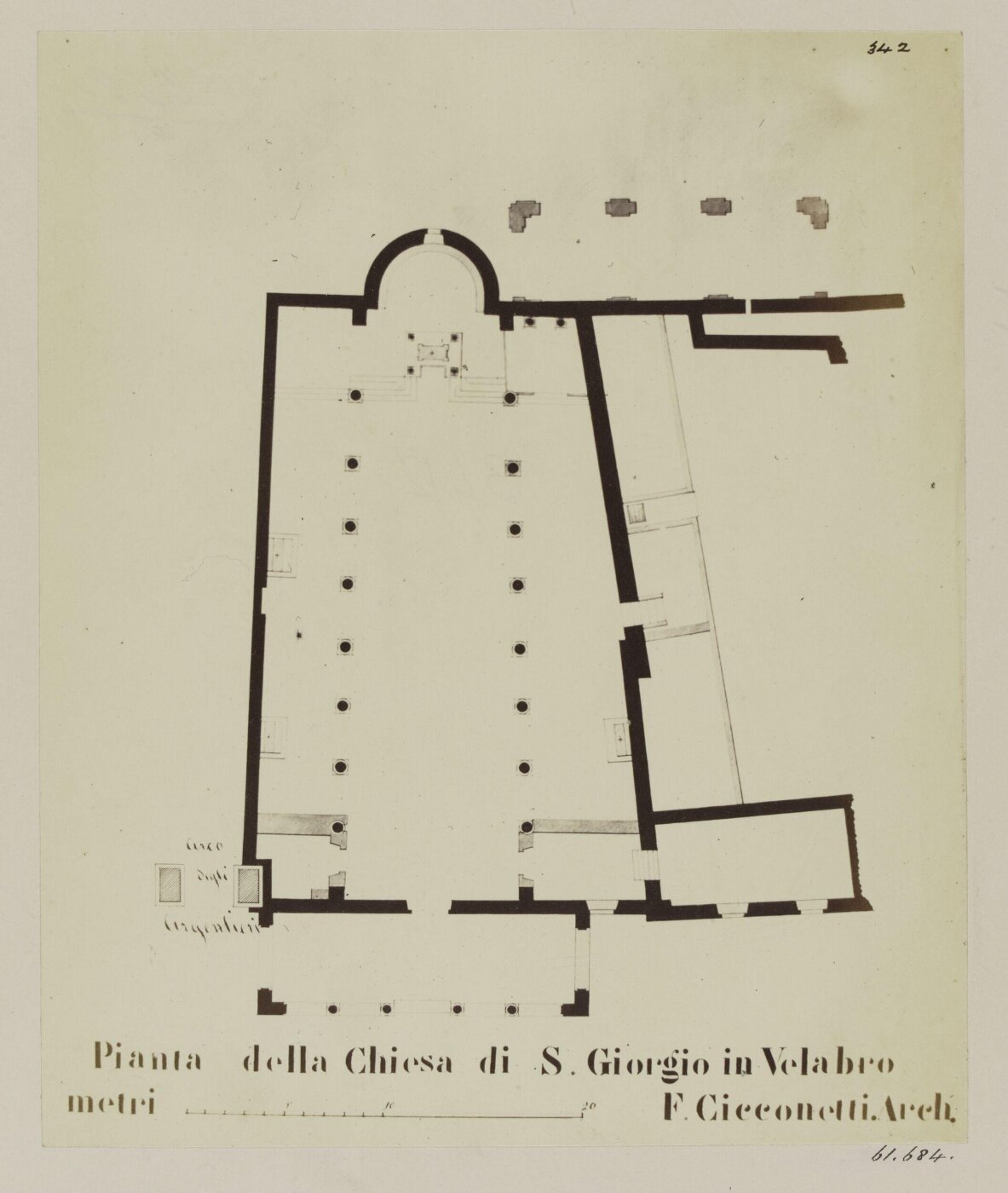 Parker, John Henry, Church of S. George in Velabro - Plan.
