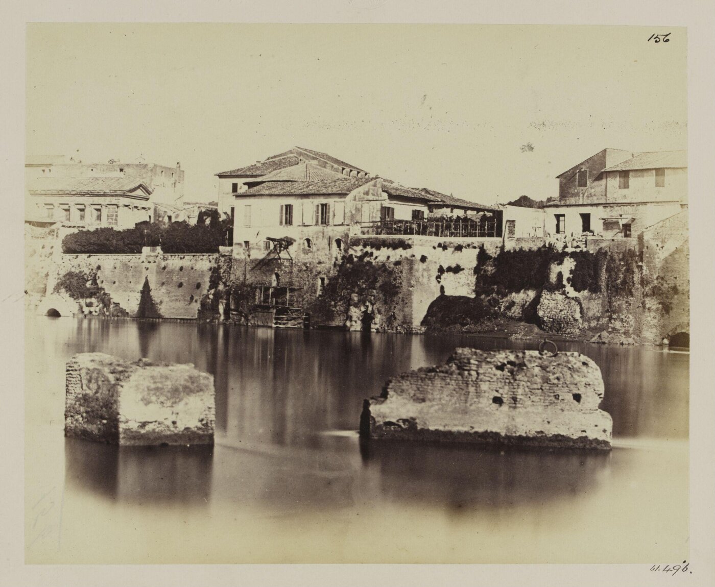 Parker, John Henry, The Tiber - Cloaca Maxima. Embouchure in the Tiber of the time of Camillus, to the left of the view.