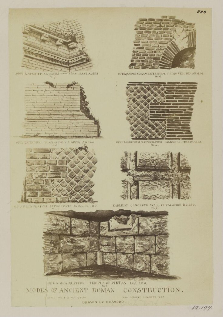 Construction - Modes of ancient Roman construction of Walls. top image