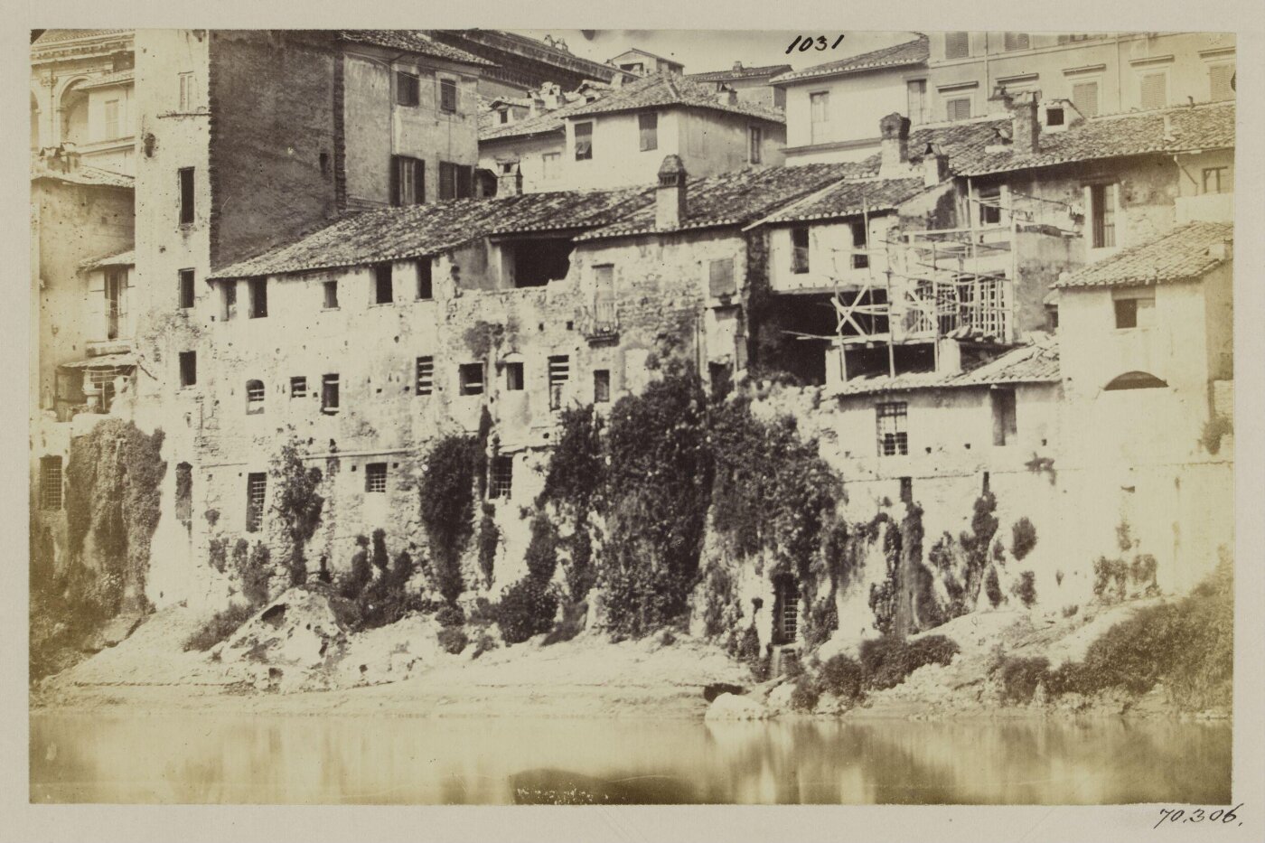 Parker, John Henry, Tiber - Remains of Old Fortifications near Ponte Sisto.