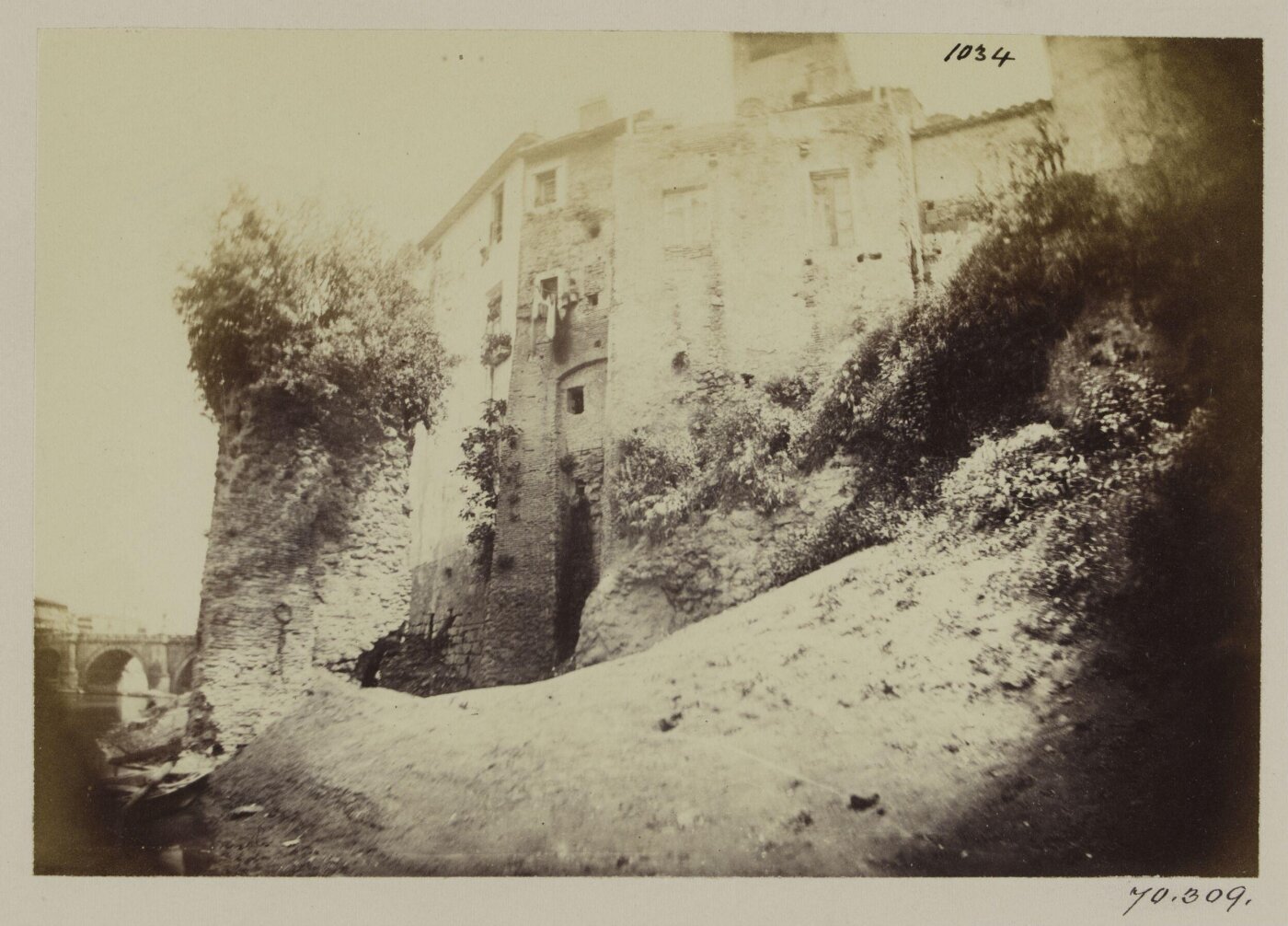 Parker, John Henry, Tiber - Remains of the Pons Triumphalis (?).