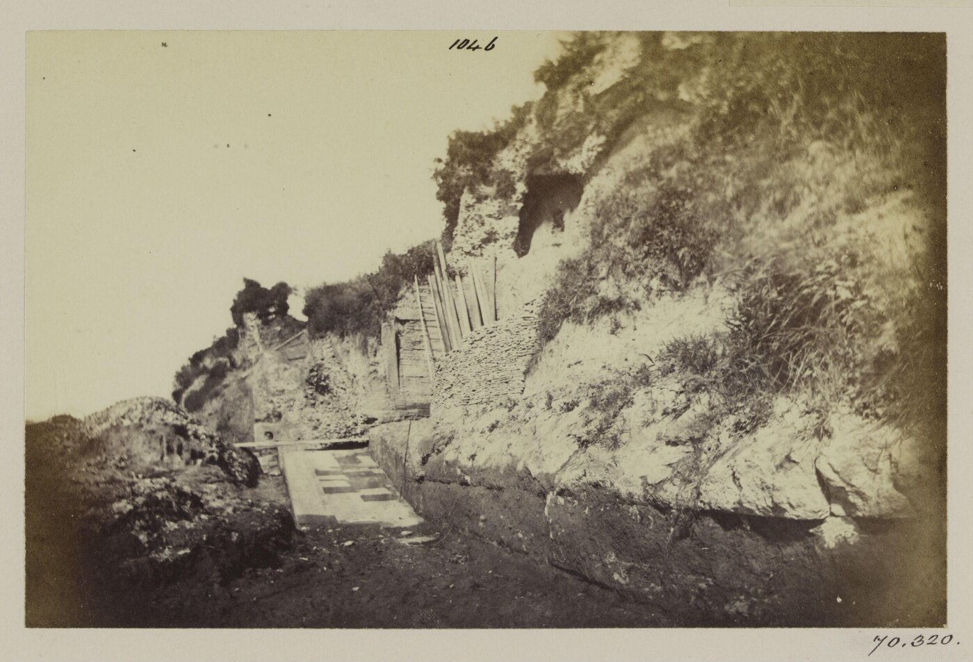 Parker, John Henry, Excavations, 1868 - The Emporium. Remains of the Arcade on the Steps.