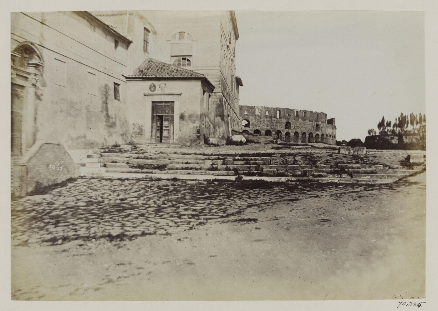 Parker, John Henry, Platform of S. Francesca Romana - Steps at the north-west corner of the Porticus Liviae (?), or Absidata (?).