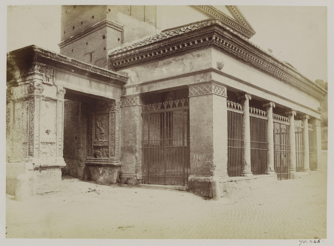 Parker, John Henry, Arch of the Silversmiths, A.D. 200, and Porch of the Church of S. Giorgio in Velabro, c. A.D. 1250.