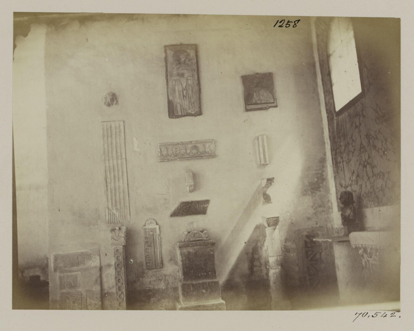 Parker, John Henry, Church of S. Giorgio in Velabro - Fragments of marble sculpture, Tombs, &c., from the old Church, built into the wall.