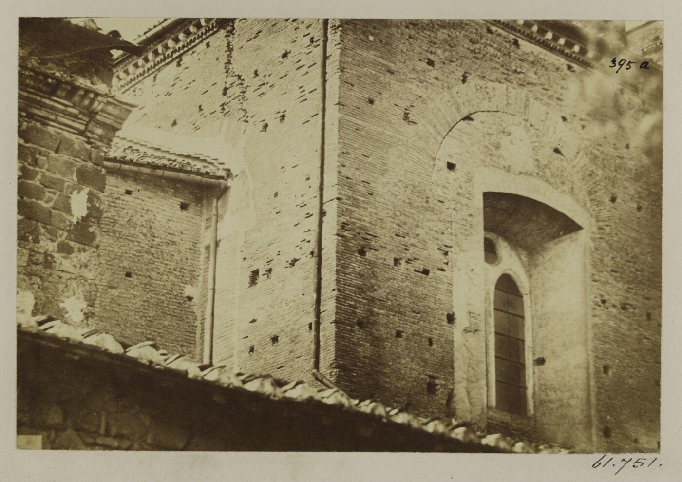 Parker, John Henry, Construction - Details of Angle of Wall, Praetorium, c. A.D. 160, and of the Apse, c. A.D. 330, with Window, inserted c. A.D. 1450, in the Church of S. Croce in Gerusalemme.
