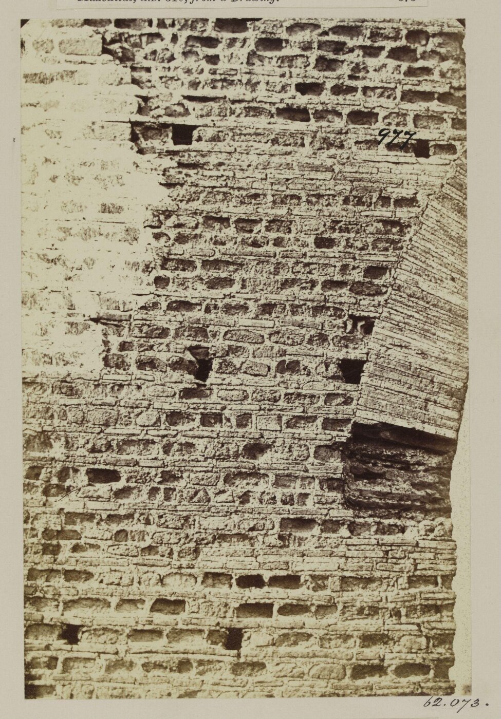 Parker, John Henry, Construction in Brick of the fourth century in the Circus of Maxentius, A.D. 310.