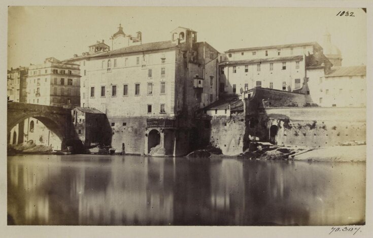 Tiber - Remains of the Old Wall near Ponte Sisto, under the Hospice of the Cento Preti. top image