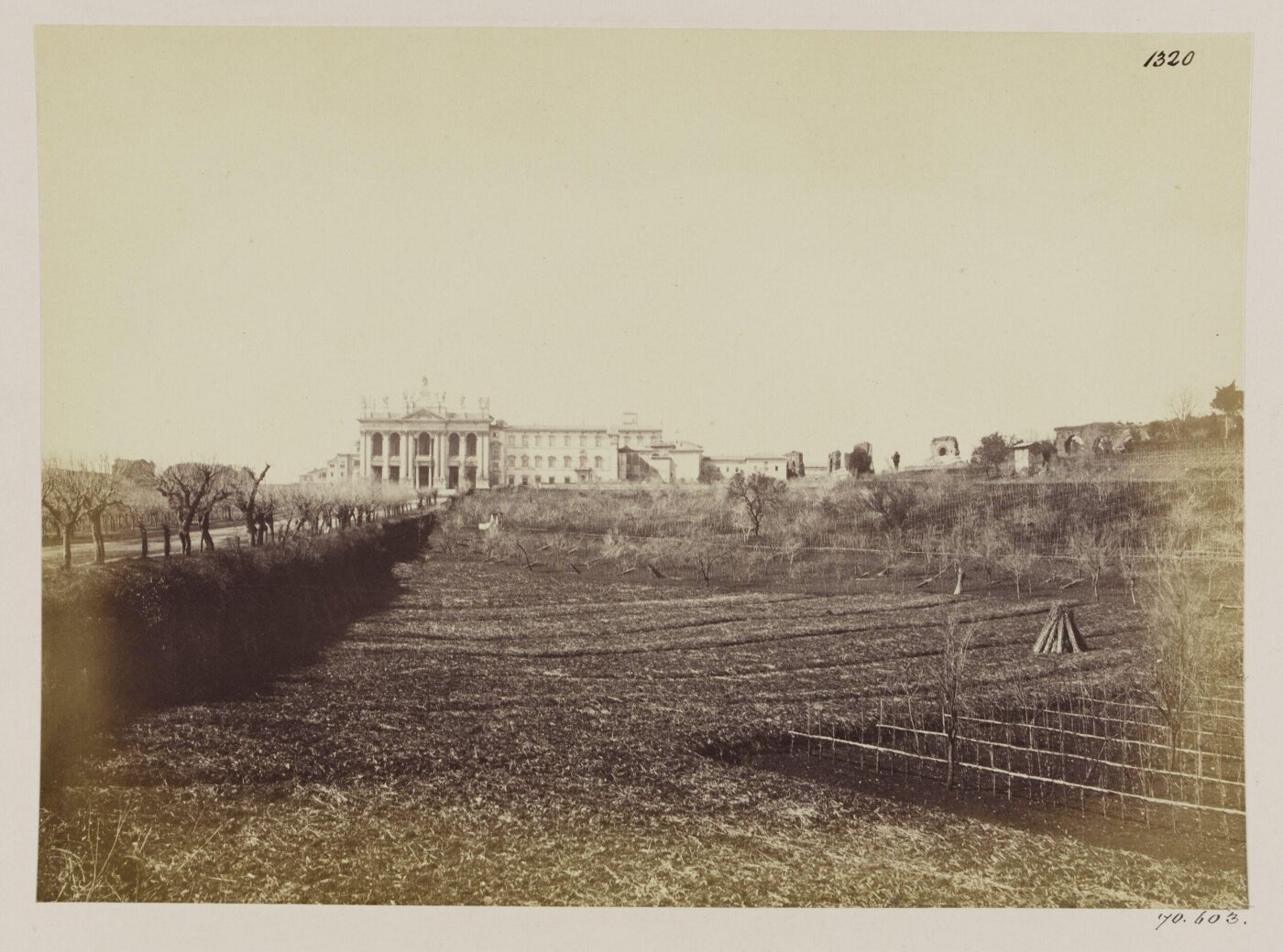Parker, John Henry, General Views, Primitive Fortifications - The Lateran from the Sessorium, shewing part of the great bank and foss