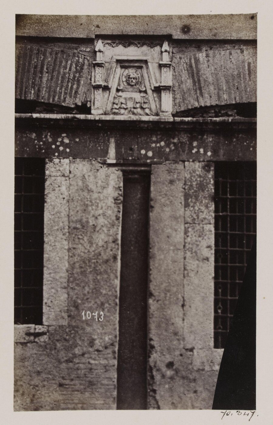 Parker, John Henry, Palaces - Column and Entablature of the Lateran, with the Medieval Badge of the Chapter