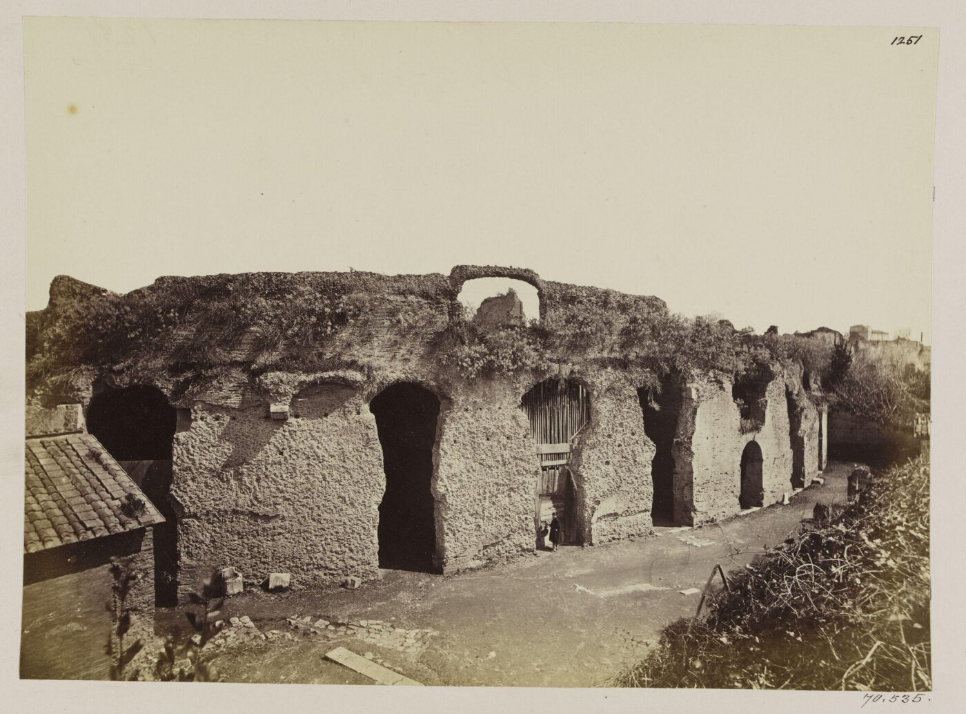 Parker, John Henry, House of Nero and Thermae of Titus - Round part of the wall of the western front, towards the Colosseum, on which the Theatre or Stadium was built