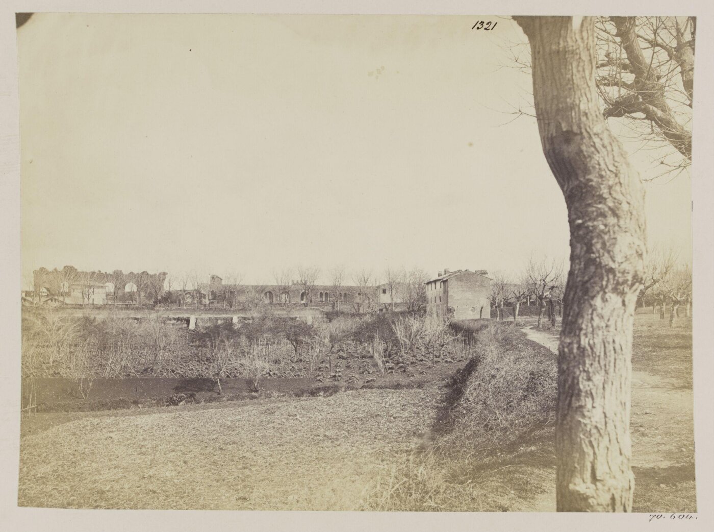 Parker, John Henry, General Views, Primitive Fortifications - The Agger of Tarquinius (?), with the arches of Nero, near the Sessorium, S. Croce, shewing also the great foss