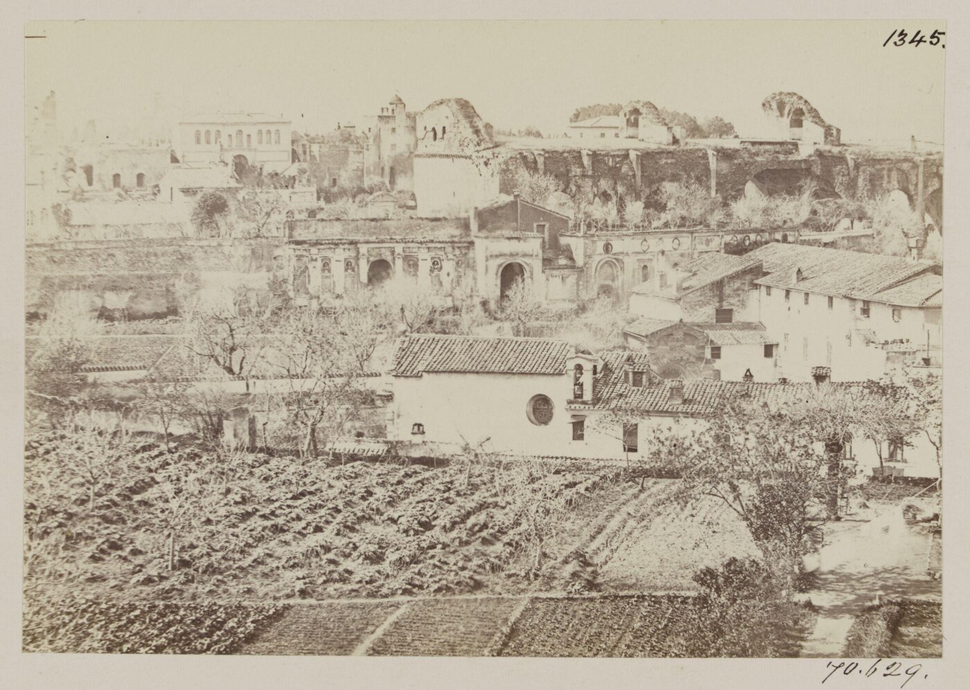 Parker, John Henry, General Views - Basilica of Constantine, from S. Pietro in Vincula, looking down upon it towards the Forum