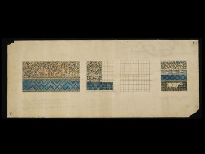 Design for tiled panels for Westwood House, Sydenham