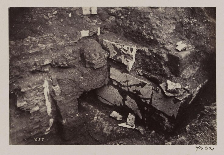 Excavations, 1868 - Porta Chiusa, shewing Specus of Aqueduct Anio Vetus (?,) under the southern jamb top image