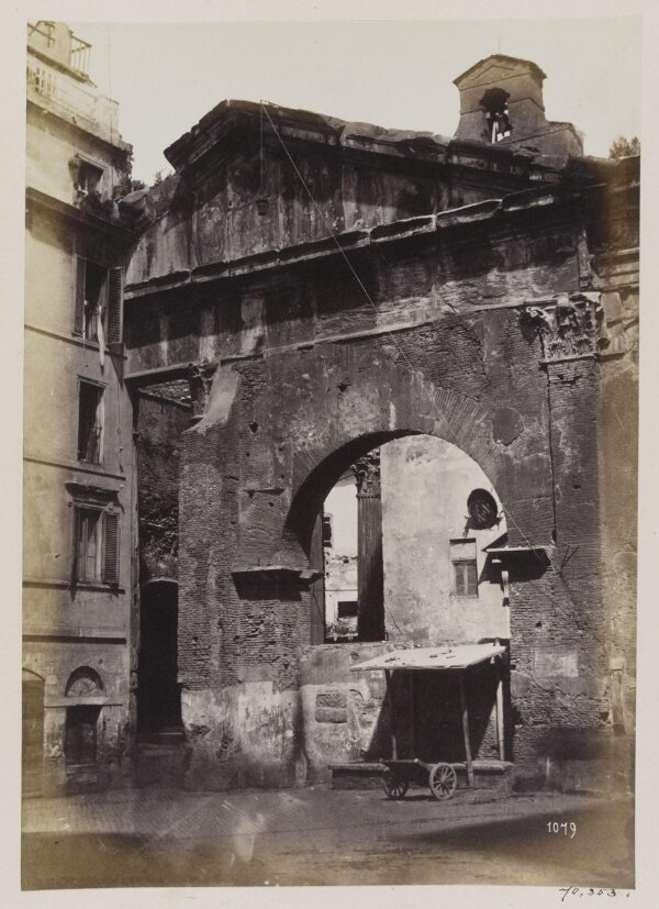 Gates - Porta Triumphalis (?) in the Portico of Octavia, with Brick ...