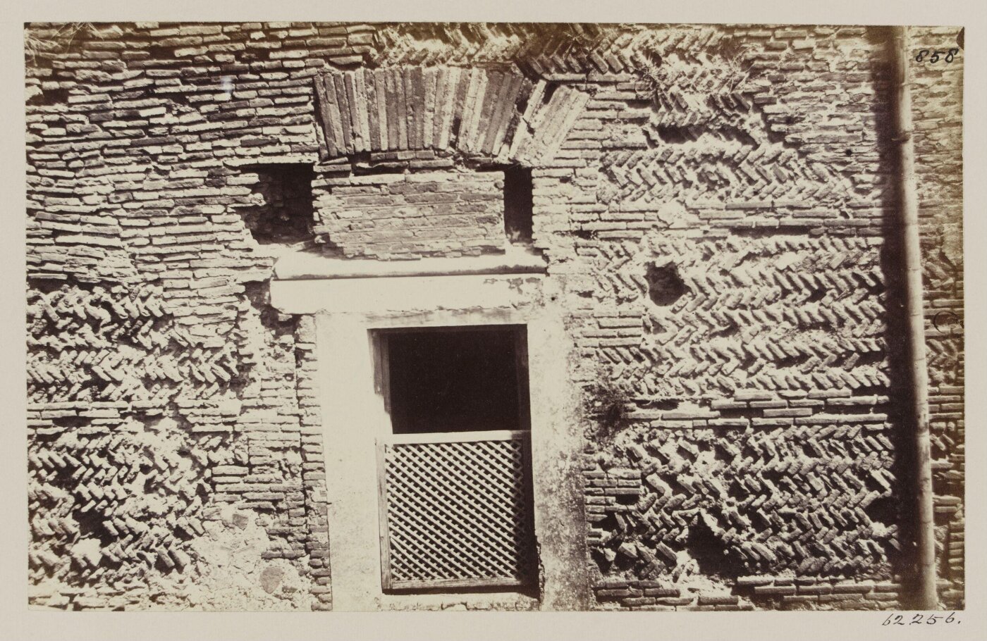 Parker, John Henry, Construction of Wall of Herringbone-work (Opus Spicatum) in the Aisle of the Church of S. Pudentiana