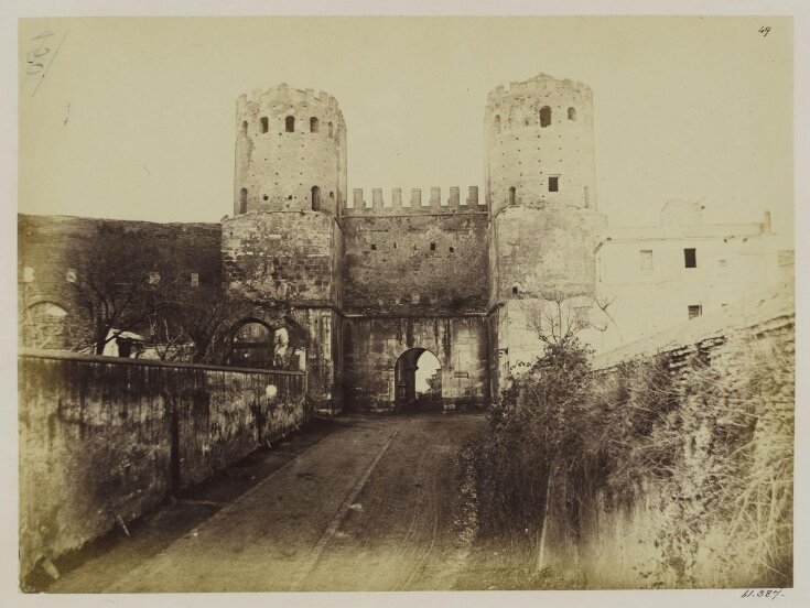 Gates of Rome - Porta Appia, now di S. Sebastiano, Honorius, A.D. 403, rebuilt by Belisarius, and brick towers added by King Theodoric, c. A.D. 500 top image