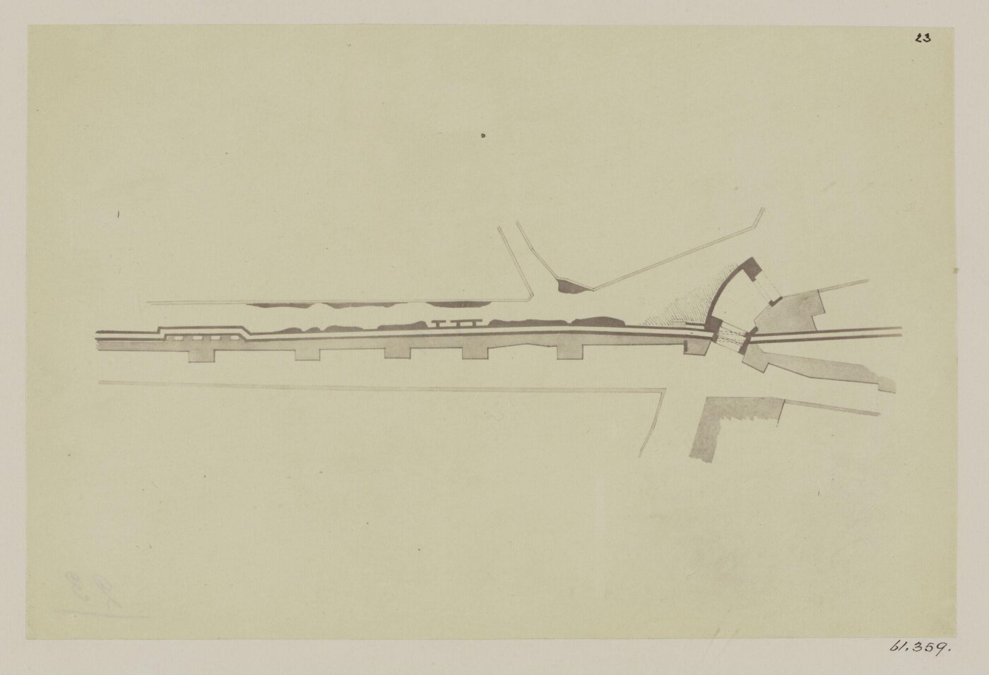 Parker, John Henry, Walls and Aqueducts - Plan of the Wall and Aqueducts and fortress of Honorius (now destroyed) at the Porta Tiburtina