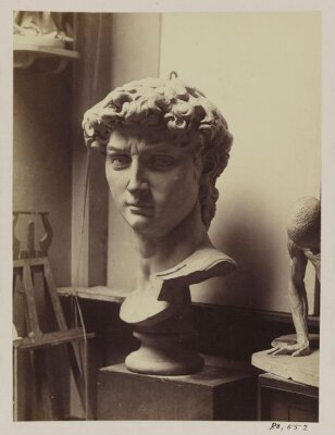 Cast of the head of Michaelangelo's David in the Accademia di Belle Arte, Florence